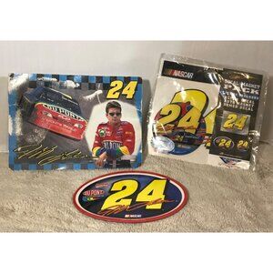 Jeff Gordon NASCAR Decal/Magnet Pack With Greeting Card and Photo Hendrick Motor